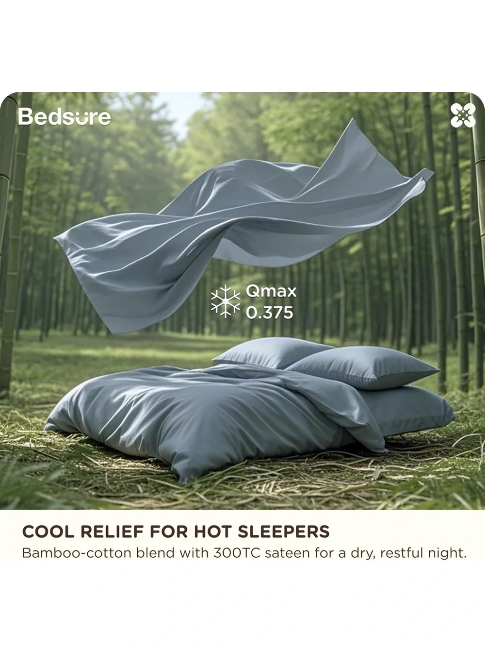 Bedsure PureWoven Cooling Duvet Cover, Ideal for Hot Sleepers, Queen Size